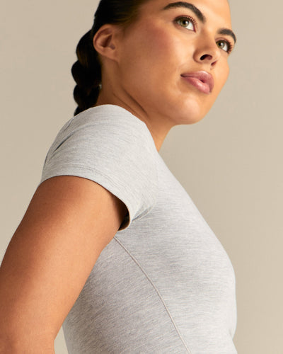 Cotton Contour Short Sleeve T-Shirt | Grey Marl
