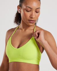 Define Seamless Halter Neck Bra | Cyber Lime