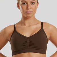 Define 2.0 Seamless Scrunch Bralette | Cocoa