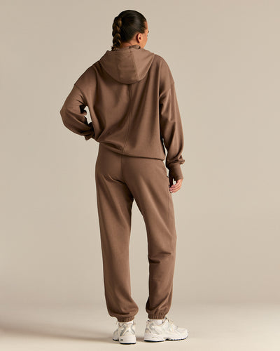 Comfort Oversized Hook Up Hoodie | Milk Chocolate