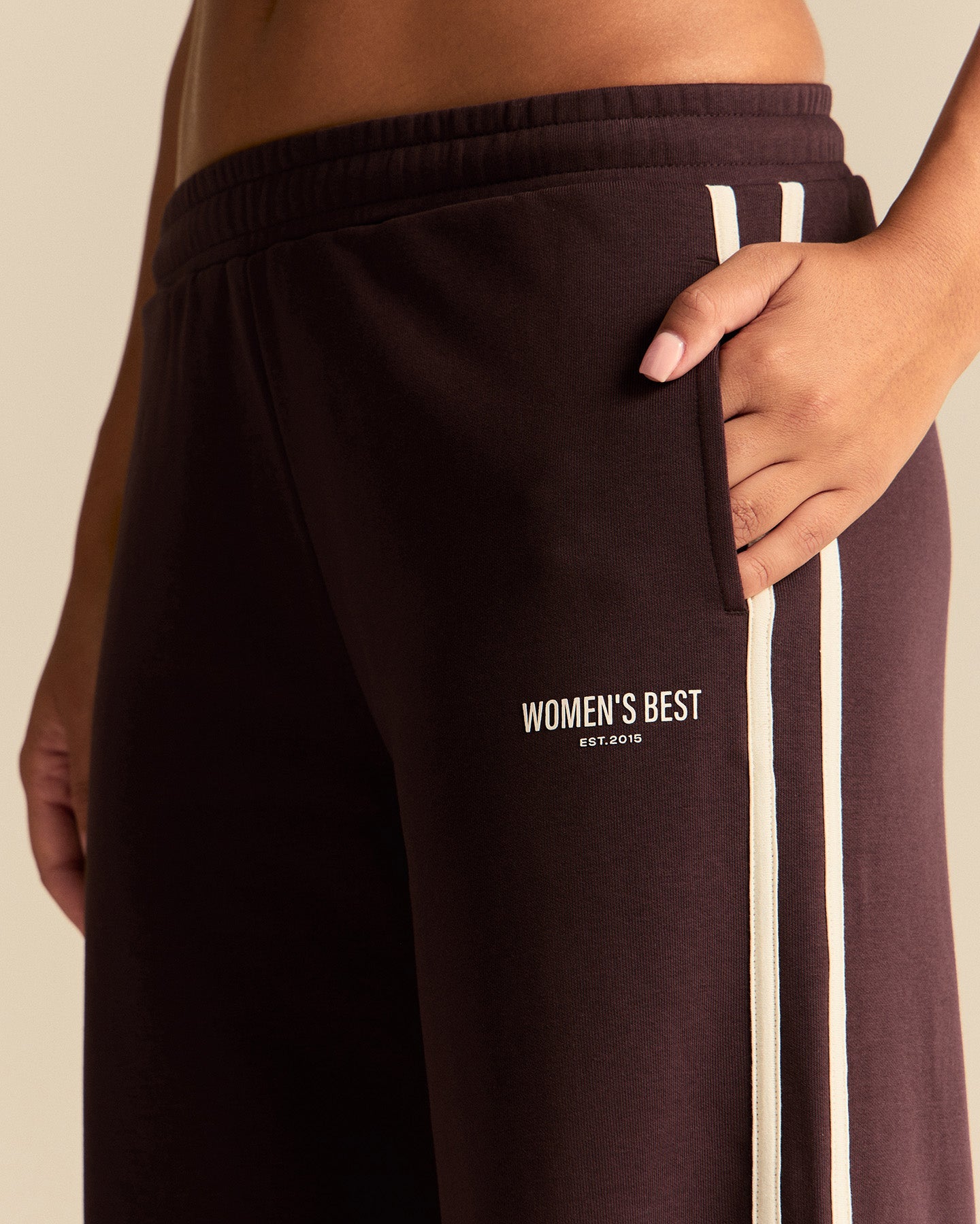 Comfort Lightweight Contrast Joggers | Cafe Noir