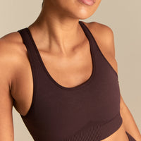 Power Adjustable Sports Bra | Cafe Noir