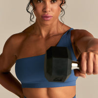 Power Seamless One Shoulder Bra | Blueberry