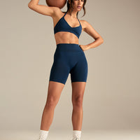 Define 2.0 Scrunch V-Neck Bra | True Navy