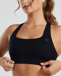 Motion Seamless Racer Back Bra | Black