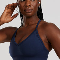 Define 2.0 Seamless Halter Neck Bra | Sapphire Blue