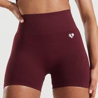 Power Seamless Shorts | Dark Cherry