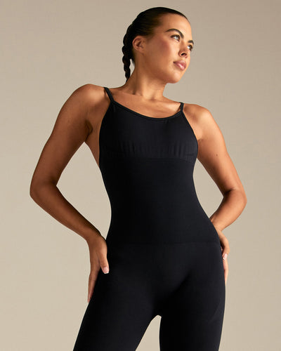 Define 2.0 Seamless Scrunch Adjustable Unitard | Black