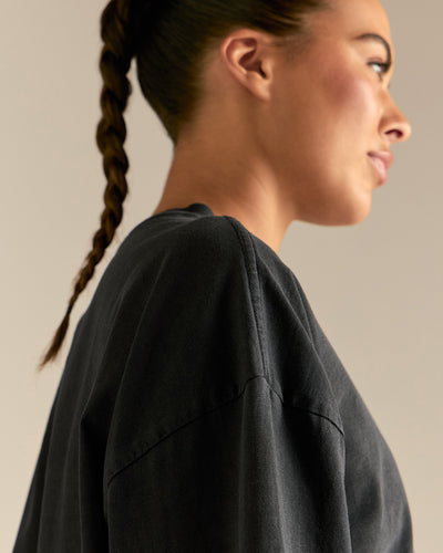 Comfort Oversized Long Sleeve T-Shirt | Vintage Black