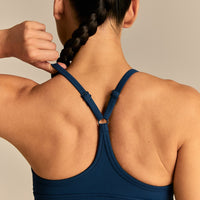 Emphasize V-Neck Bra | True Navy