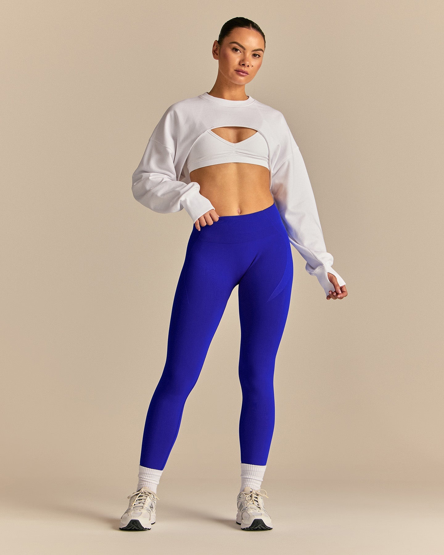 Comfort Pump Cover Ultra Cropped Sweat | White