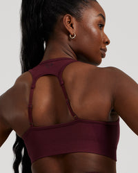 Motion Seamless Racer Back Bra | Dark Cherry