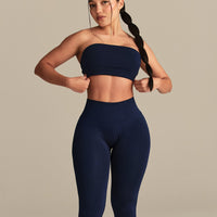 Essential Twist Back Bandeau Bra | Sapphire Blue