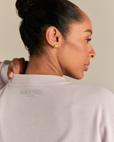 Comfort Lightweight Cropped Sweat | Steel Grey