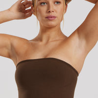 Define 2.0 Seamless Longline Bandeau Bra | Cocoa