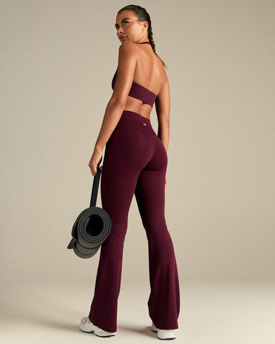 Essential Flared Leggings | Merlot