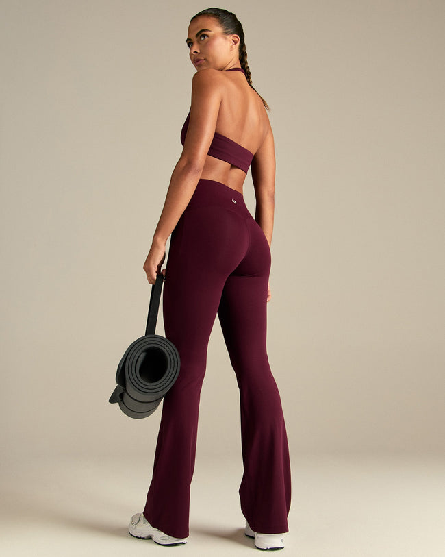 Essential Flared Leggings | Merlot