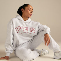 Comfort Oversized PWR Hoodie | Light Grey Marl