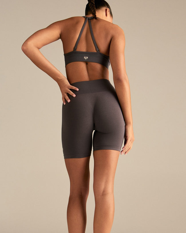 Define 2.0 High Waist Scrunch Shorts 6" | Slate Grey
