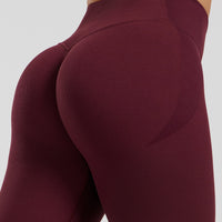 Motion Seamless Scrunch Leggings | Dark Cherry