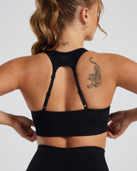 Motion Seamless Racer Back Bra | Black