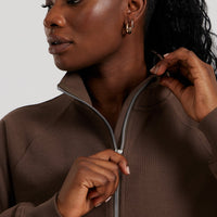 Comfort Light Full Zip Sweat | Cocoa