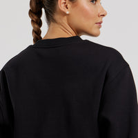 Comfort Cropped Crew Neck | Black