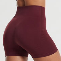 Power Seamless Shorts | Dark Cherry
