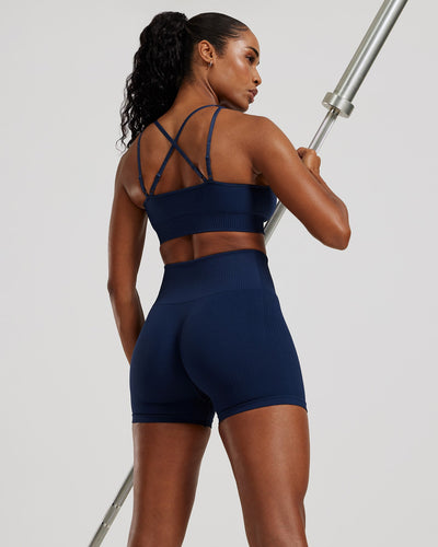 Power Seamless Adjustable Sports Bra | Sapphire Blue