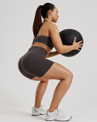 Power Seamless Scrunch Shorts | Graphite
