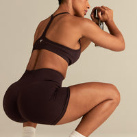 Define 2.0 Seamless Scrunch 4" Shorts | Cafe Noir