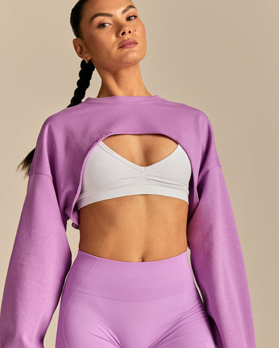 Comfort Pump Cover Ultra Cropped Sweat | Vivid Orchid