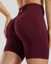 Define 2.0 Seamless Scrunch 6" Shorts | Dark Cherry