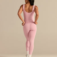 Essential Built-In Bra Scoop Back Tank | Sweet Pink