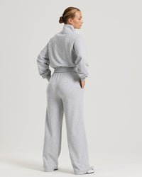 Comfort Light Straight Leg Joggers | Silver Grey Marl