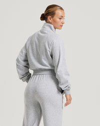 Comfort Light Full Zip Sweat | Silver Grey Marl