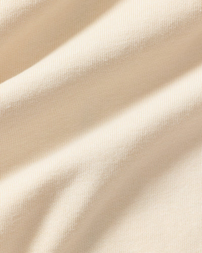 Comfort Lightweight Half Zip Draw Hem Sweat | Coconut White