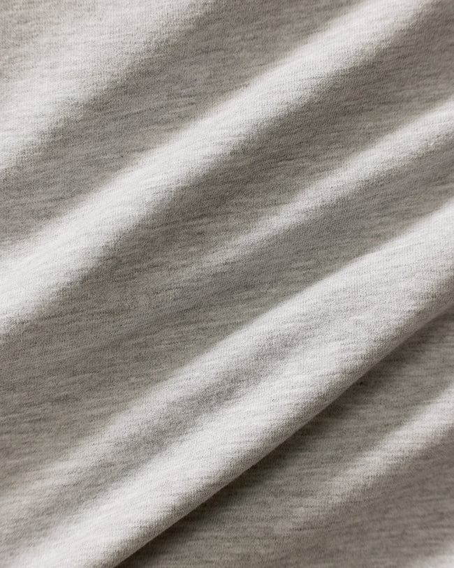 Cotton Contour Fold Over Straight Leg Pants | Grey Marl