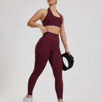 Motion Seamless Halter Bra | Dark Cherry