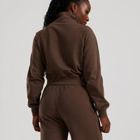 Comfort Light Full Zip Sweat | Cocoa