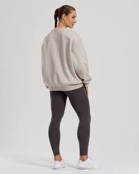 Comfort Oversized Crew Neck | Stone