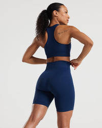 Power Seamless Cycling Shorts | Sapphire Blue