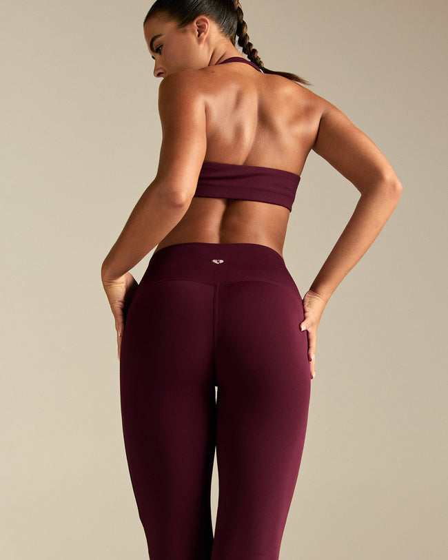 Essential Flared Leggings | Merlot