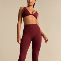 Power High Waist Flared Leggings | Oxford Red