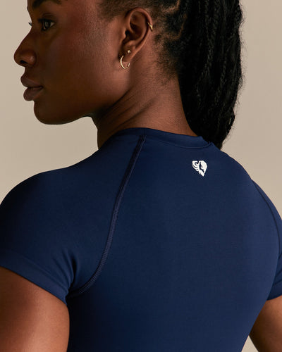 Power Seamless Short Sleeve Top | Sapphire Blue