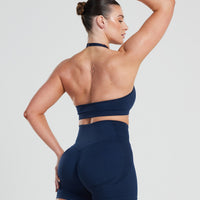 Motion Seamless Halter Bra | Sapphire Blue