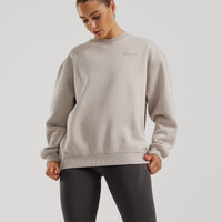 Comfort Oversized Crew Neck | Stone