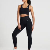 Power Seamless Sports Bra | Black