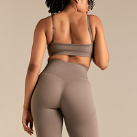 Motion Seamless Straight Neck Bra | Taupe Grey