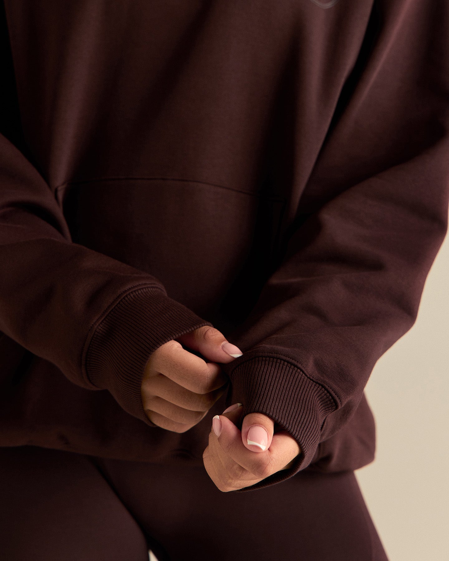 Comfort Oversized Health Club Graphic Hoodie | Cafe Noir